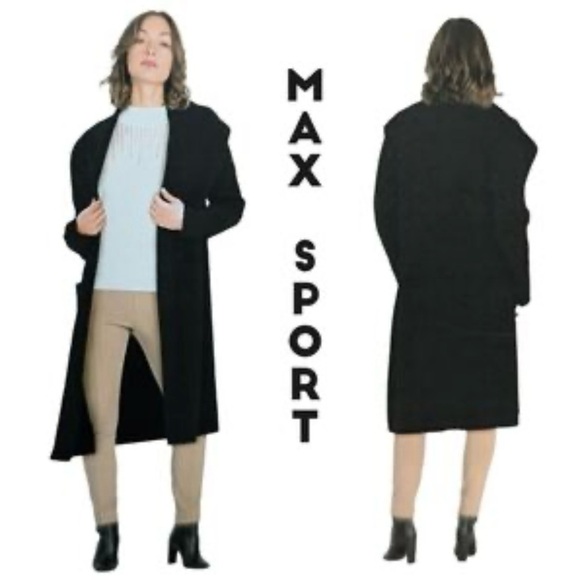 Max Sport/ NWT/ Black Open Front Cardigan/STUNNING / Small - Picture 1 of 8